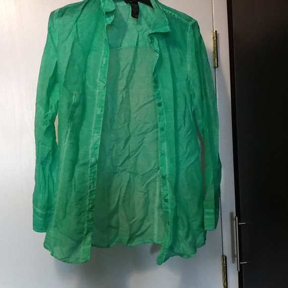 NWOT hand dyed button up shirt - Picture 1 of 3